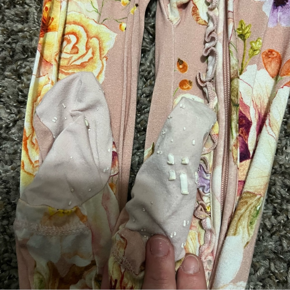 Floral Kids One Piece Pajama Posh Peanut - Picture 2 of 5